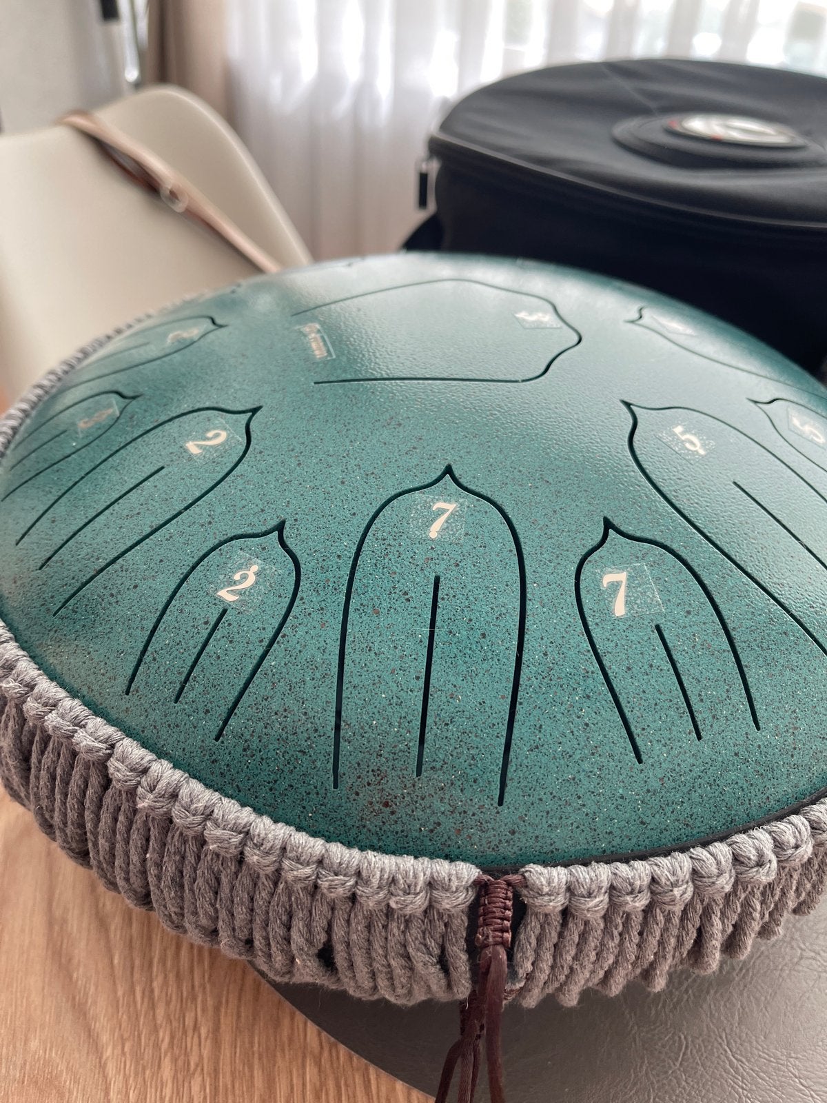 Tongue Drum (Stalen Tongtrommel) met hoes en stokken, Muziek en Instrumenten, Ophalen of Verzenden, Zo goed als nieuw, Melodische percussie