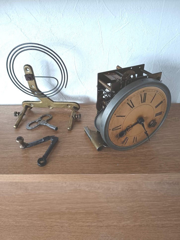los uurwerk uit antieke wandklok, Antiek en Kunst, Ophalen of Verzenden