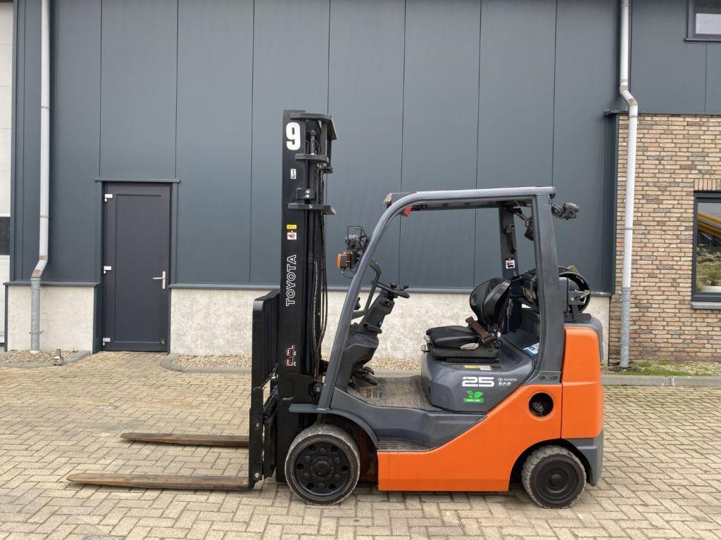 Toyota 8FGCU25 2.5 ton Duplex Sideshift LPG Heftruck, LPG, Heftruck, Ophalen of Verzenden, Toyota