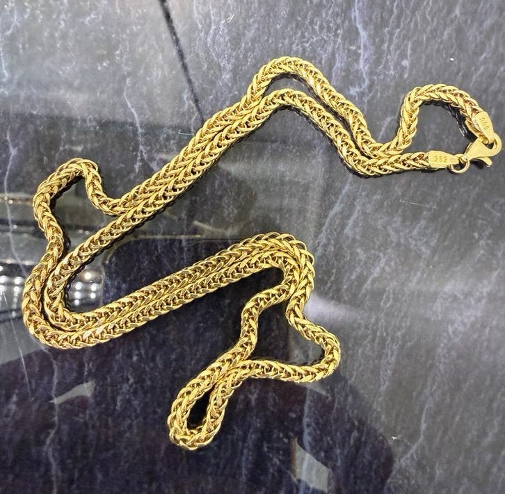 Prachtige 14 karaats gouden vossenstaart ketting 50 cm 2.9mm, Ophalen of Verzenden, Nieuw, Goud, Goud