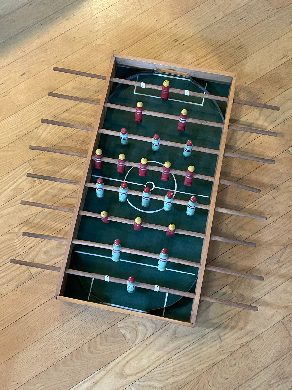 Vintage Tafelvoetbalspel - Houten Voetbaltafel, Kinderen en Baby's, Speelgoed | Overig, Ophalen, Gebruikt, Jongen of Meisje