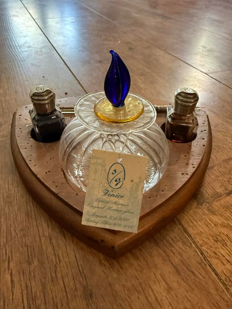 Venetiaanse inktpot met pen en inkt, Ophalen of Verzenden