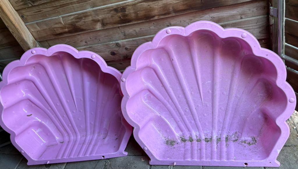 Zandbak schelp roze, Ophalen of Verzenden, Gebruikt