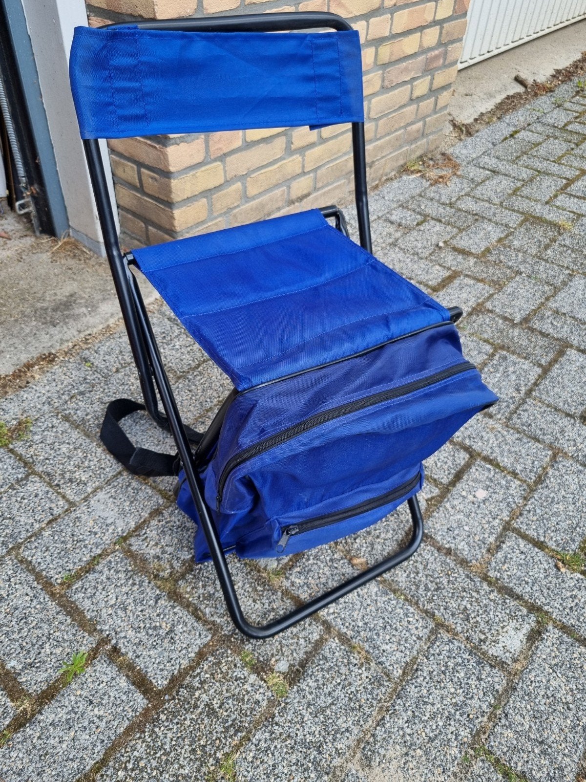 Inklapbaar visstoeltje met tas als rugzak., Ophalen of Verzenden, Zo goed als nieuw, Koffer of Tas