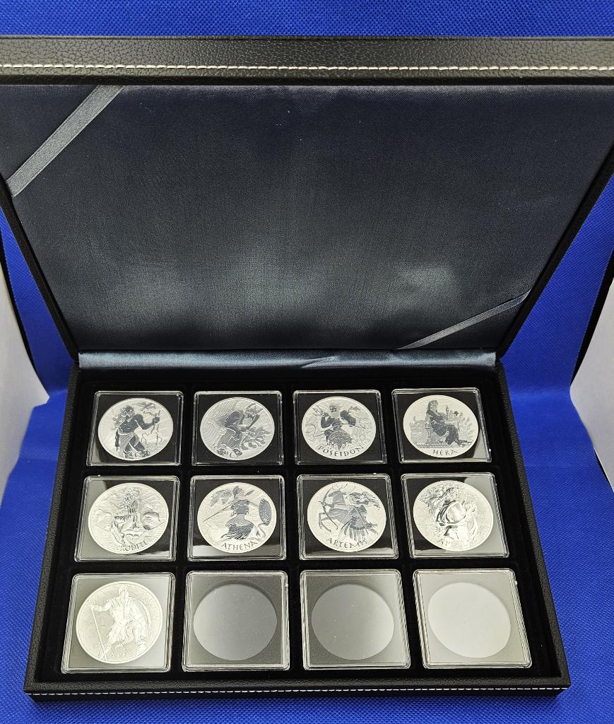 (9938) TUVALU SERIE  GODS OF OLYMPUS  (9X ONE OUNCE), Ophalen of Verzenden, Setje, Goud
