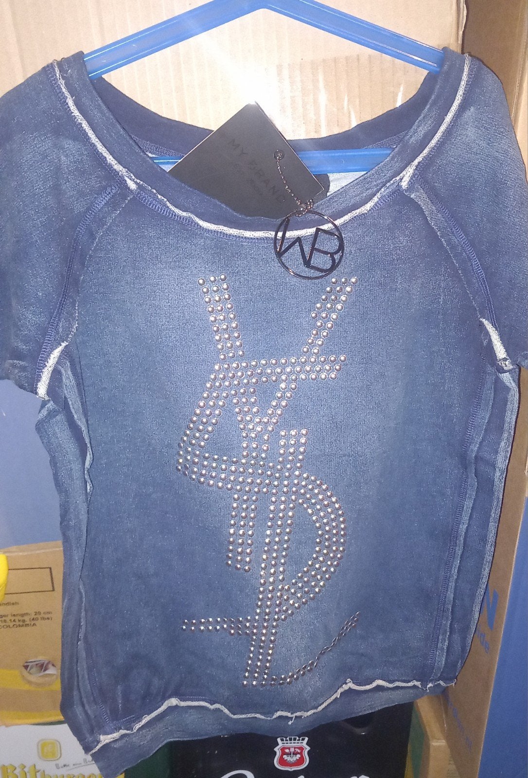 MYBRAND Dames jeans look my Brand top XS-S, Blauw, Nieuw, Ophalen of Verzenden, MYBRAND