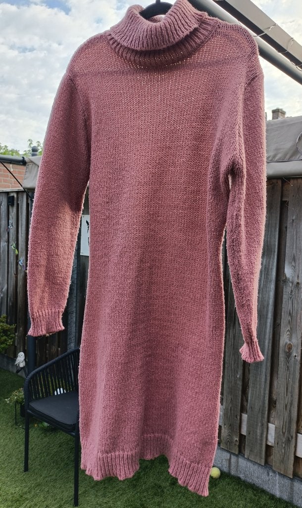 jurk winter gebreid maat L/Xl, Maat 46/48 (XL) of groter, Ophalen of Verzenden, Zo goed als nieuw, Knielengte