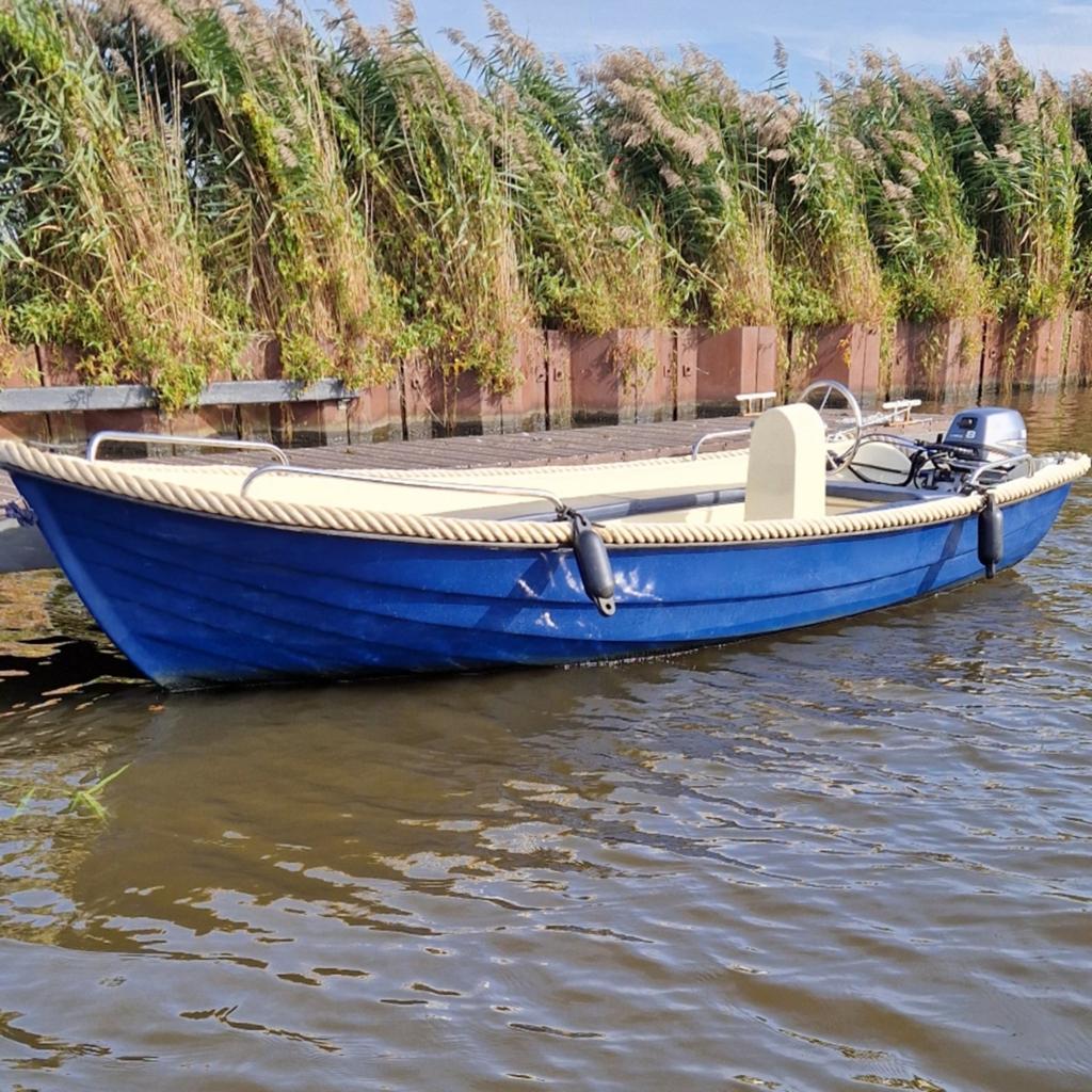 Te koop sloep/boot 430 met 8pk elektrische start, Watersport en Boten, 8 pk, Consoleboot, Ophalen of Verzenden, Zo goed als nieuw
