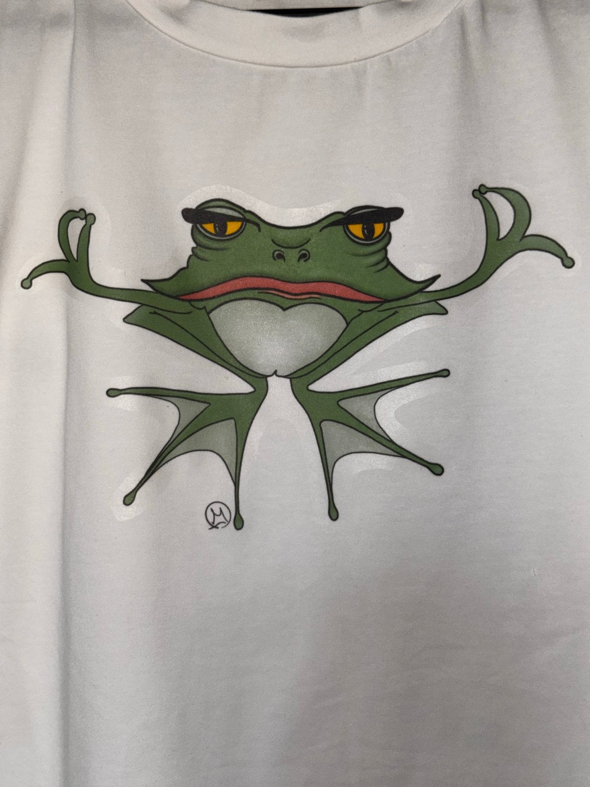 Uniek T-shirt met kleurrijke kikker illustratie - Maat 38, Kleding | Dames, Maat 38/40 (M), Wit, Nieuw, Ophalen of Verzenden
