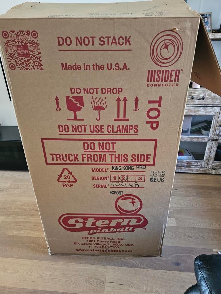 Lege Flipperkast Doos - Stern King Kong Pro, Ophalen, Gebruikt, Stern, Overige soorten