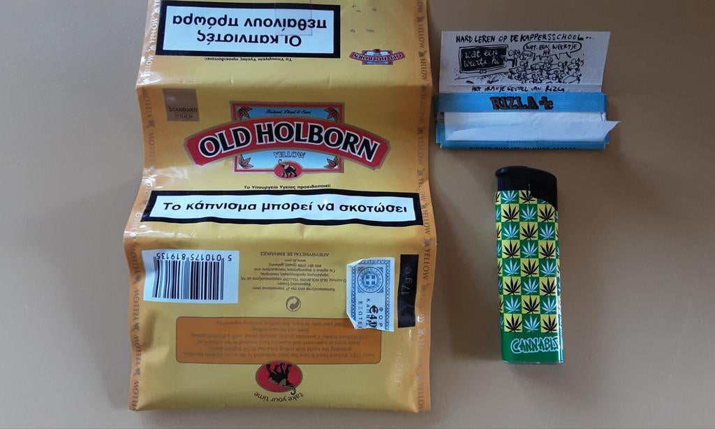 Vintage shag griekenland, rizla vloei, aansteker cannabis, Ophalen of Verzenden, Gebruikt, Aansteker