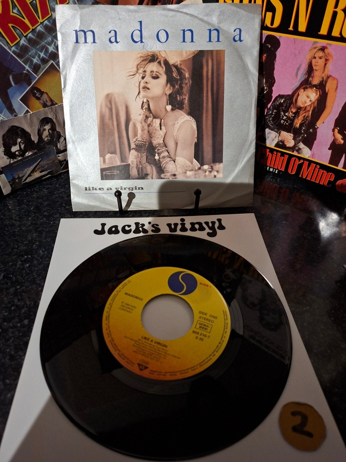 Madonna - Like a Virgin 7 inch vinyl single 1984, Cd's en Dvd's, Vinyl | Pop, Gebruikt, 7 inch, Ophalen of Verzenden, Fotohoes
