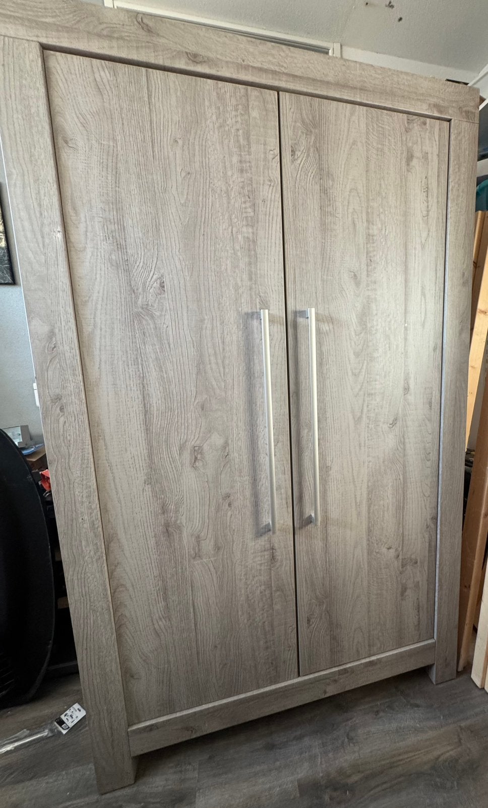 Interbaby Kast - Grijs Houtlook - 115x189x50,5cm, Ophalen, Gebruikt, 100 tot 150 cm, 150 tot 200 cm