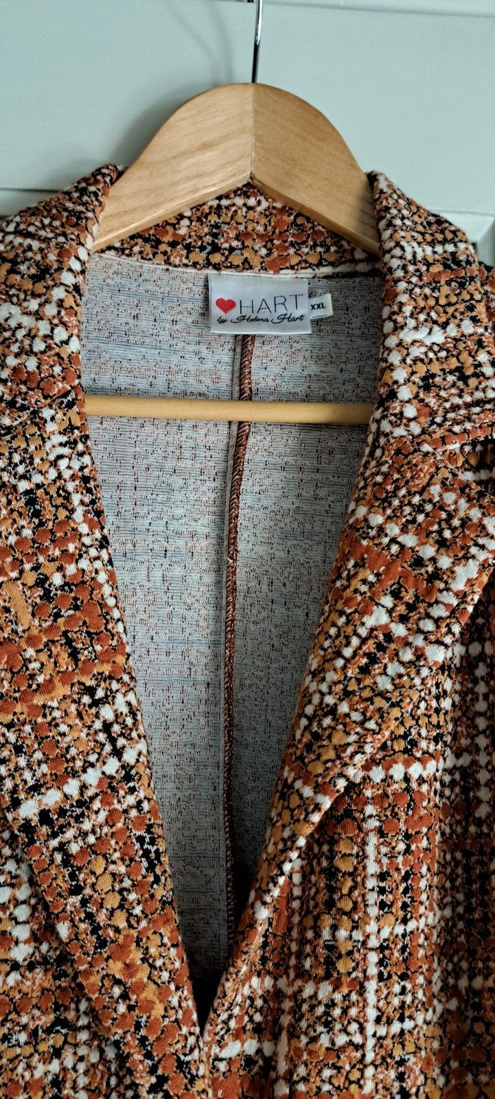 Prachtige lange jas/colbert, Ophalen of Verzenden, Zo goed als nieuw, Maat 42/44 (L), Bruin