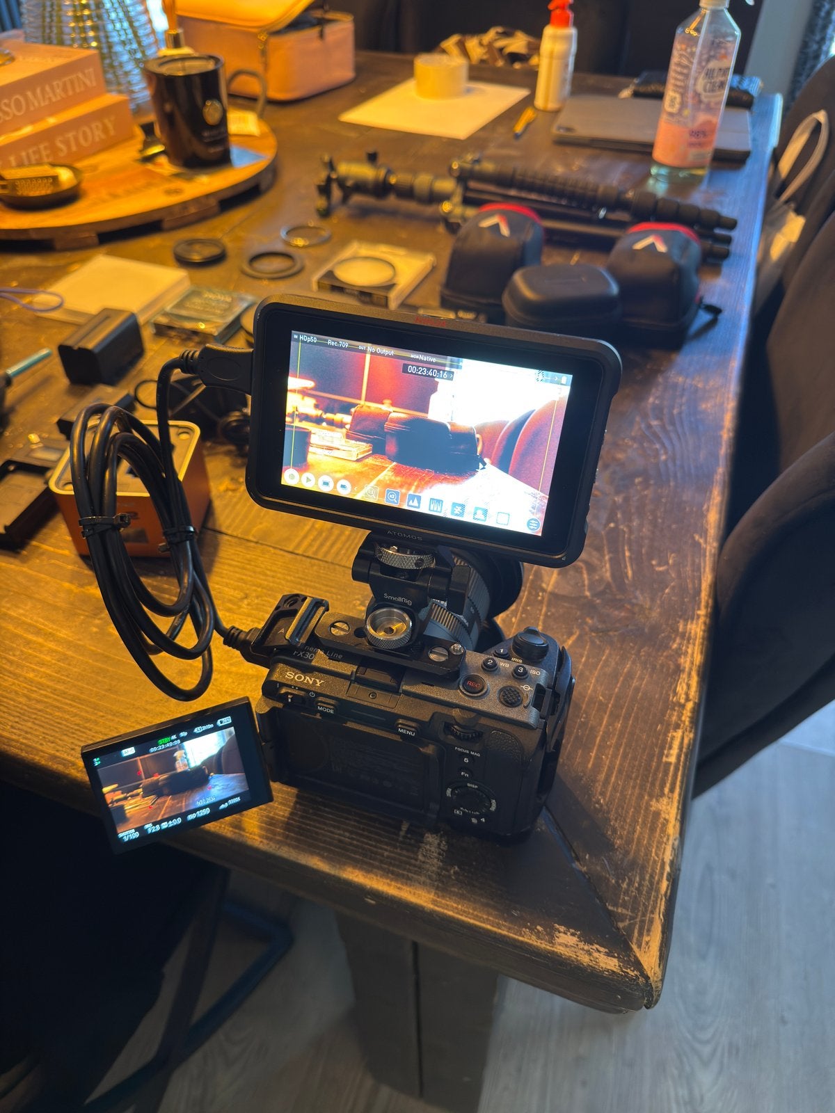 Sony FX30 cinema line 2 lenzen tripod rgb smallrig compleet, Audio, Tv en Foto, Videocamera's Digitaal, Ophalen, 20x of meer, Zo goed als nieuw