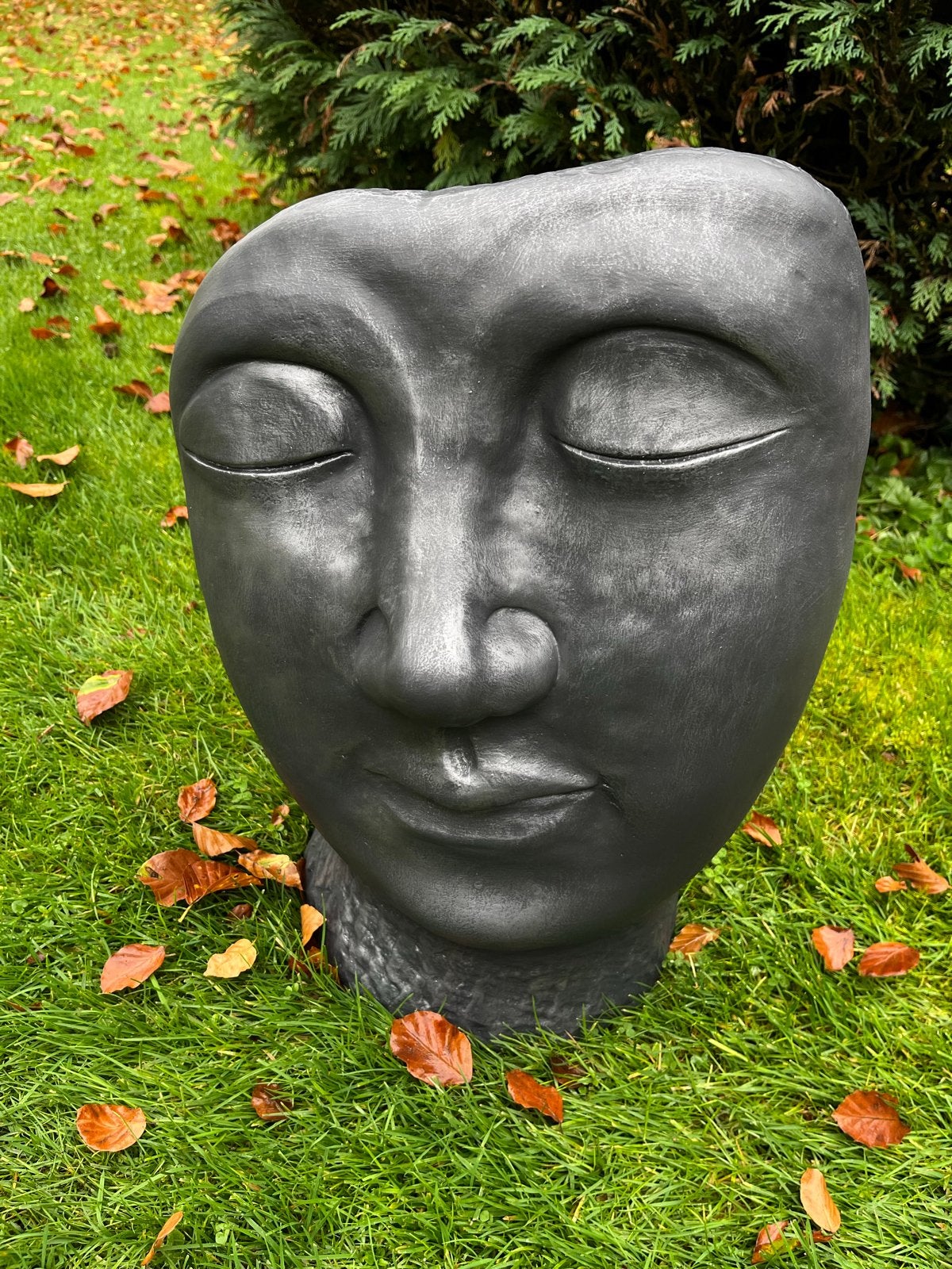 Decoratieve Boeddha Hoofd Tuinbeeld - Grijs, Ophalen, Nieuw, Overige materialen, Boeddhabeeld