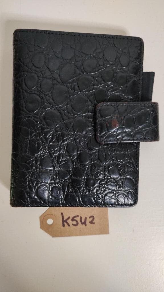 K542 agendaorganizer HENZO zwart croco model junior, Diversen, -, -, Ophalen of Verzenden, Zo goed als nieuw