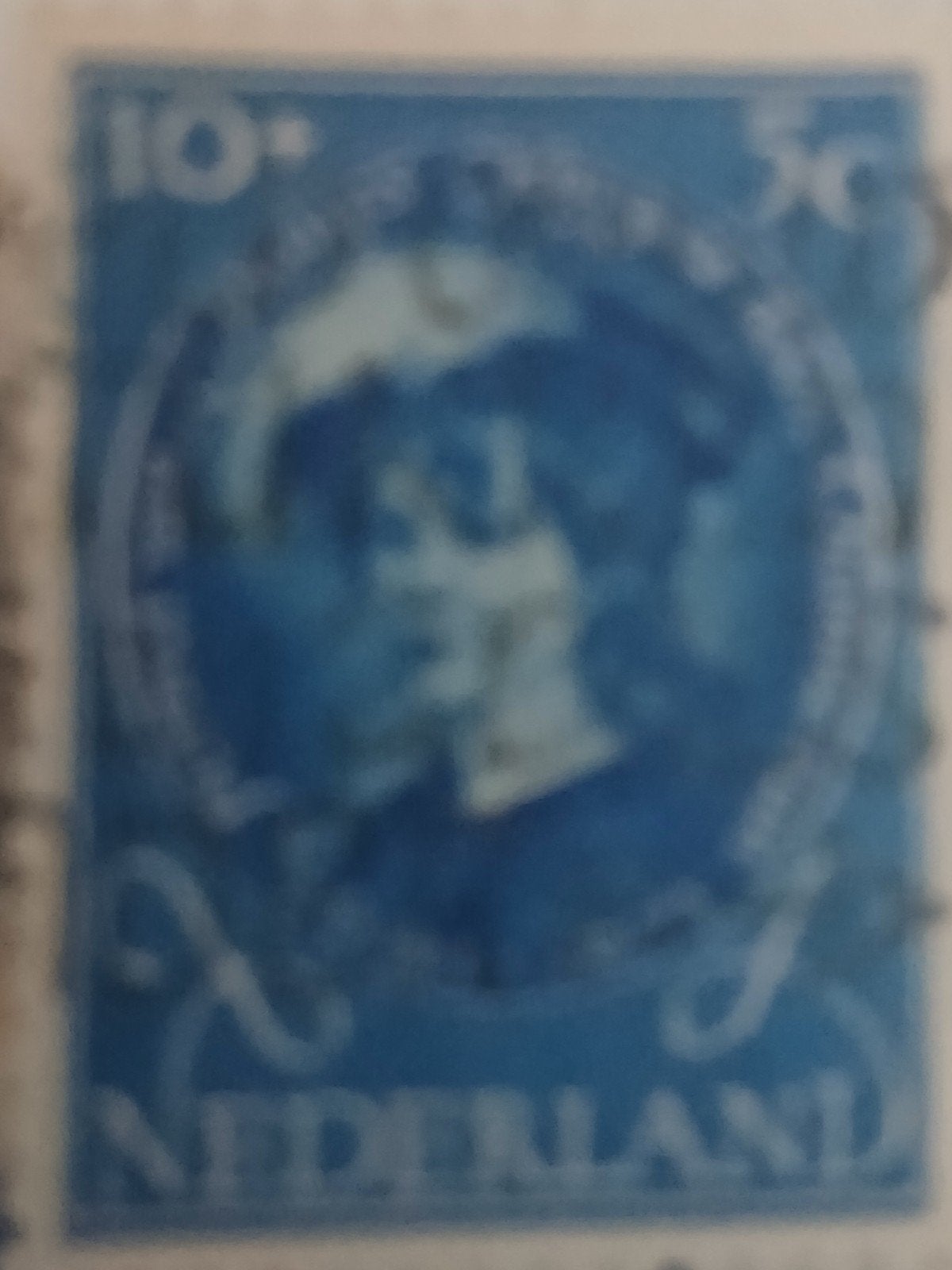 Nederlandse postzegel Koningin Wilhelmina 10 cent, Postzegels en Munten, Postzegels | Nederland, Ophalen of Verzenden, T/m 1940