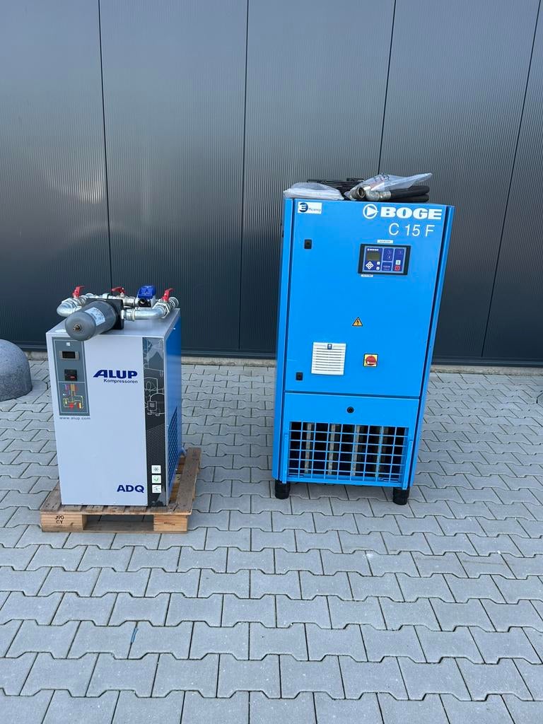 Schroefcompressor set – BOGE C15F + ALUP droger + ketel, Ophalen, Geluidgedempt, Gebruikt, 800 liter/min of meer