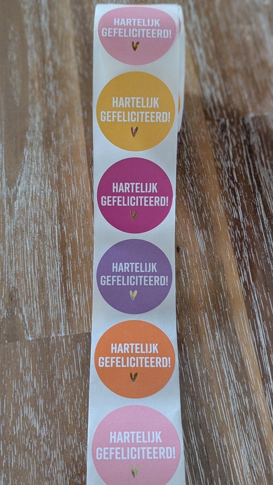 #54Stickers "hartelijk gefeliciteerd", Ophalen of Verzenden, Nieuw