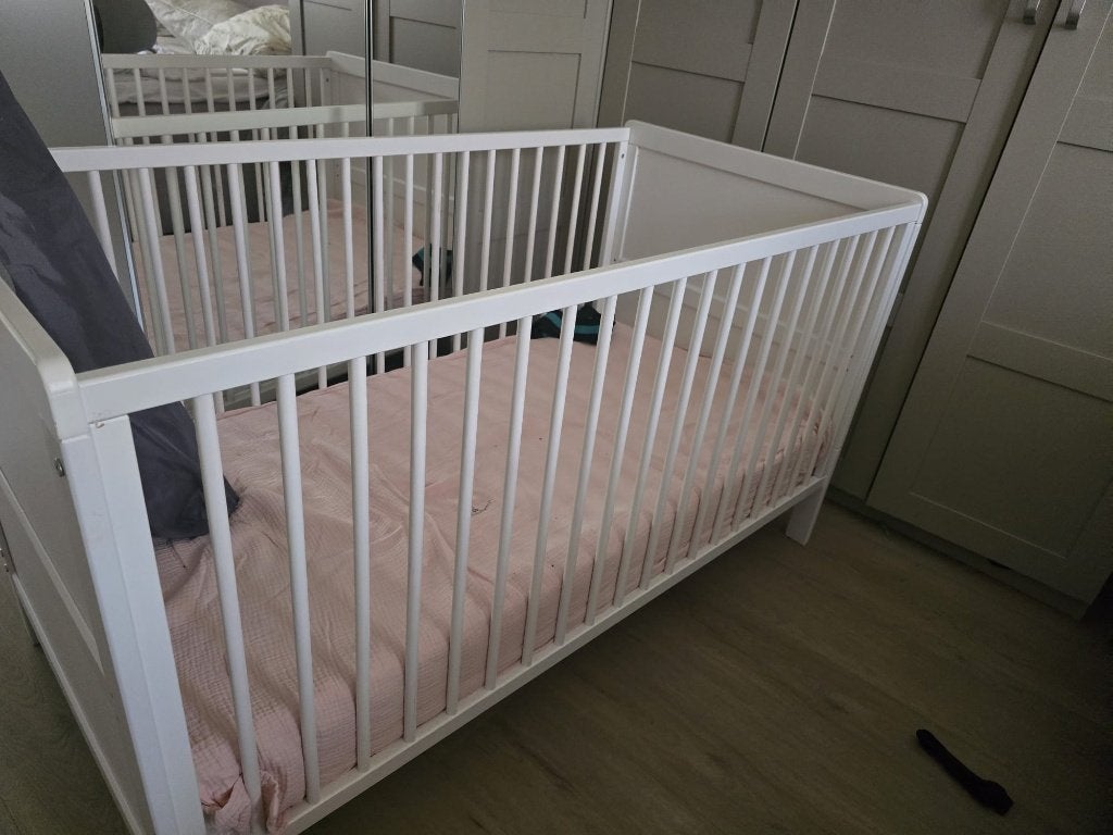 baby bed, Ophalen, Zo goed als nieuw, Rechthoekig, In hoogte verstelbaar