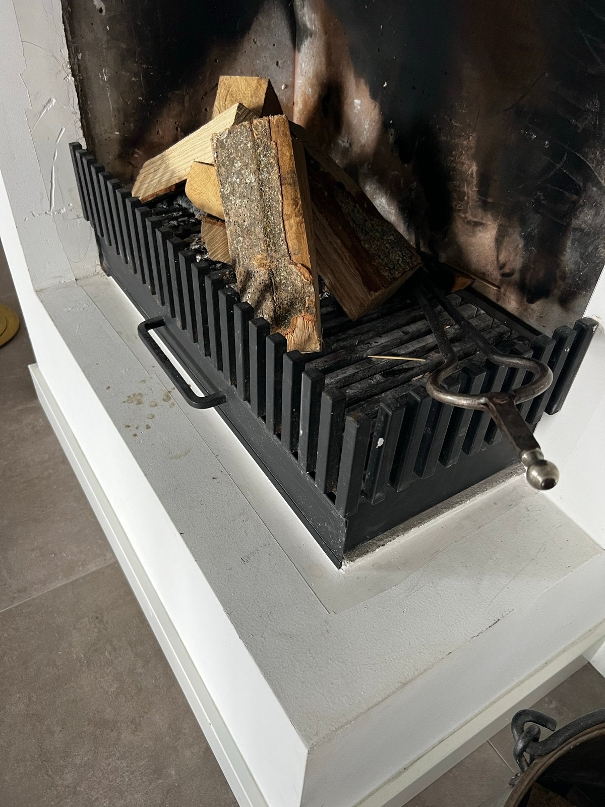 Inbouw Openhaard Set - Houthaard met Aslade, Ophalen of Verzenden, Gebruikt, Inbouwhaard, Houthaard