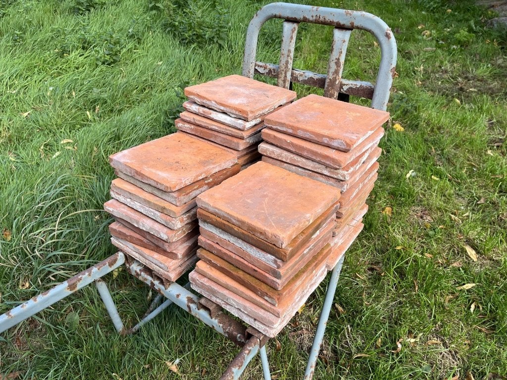 antieke rode hollandse plavuizen, Ophalen, Gebruikt, Steen of Klei, Minder dan 50 cm