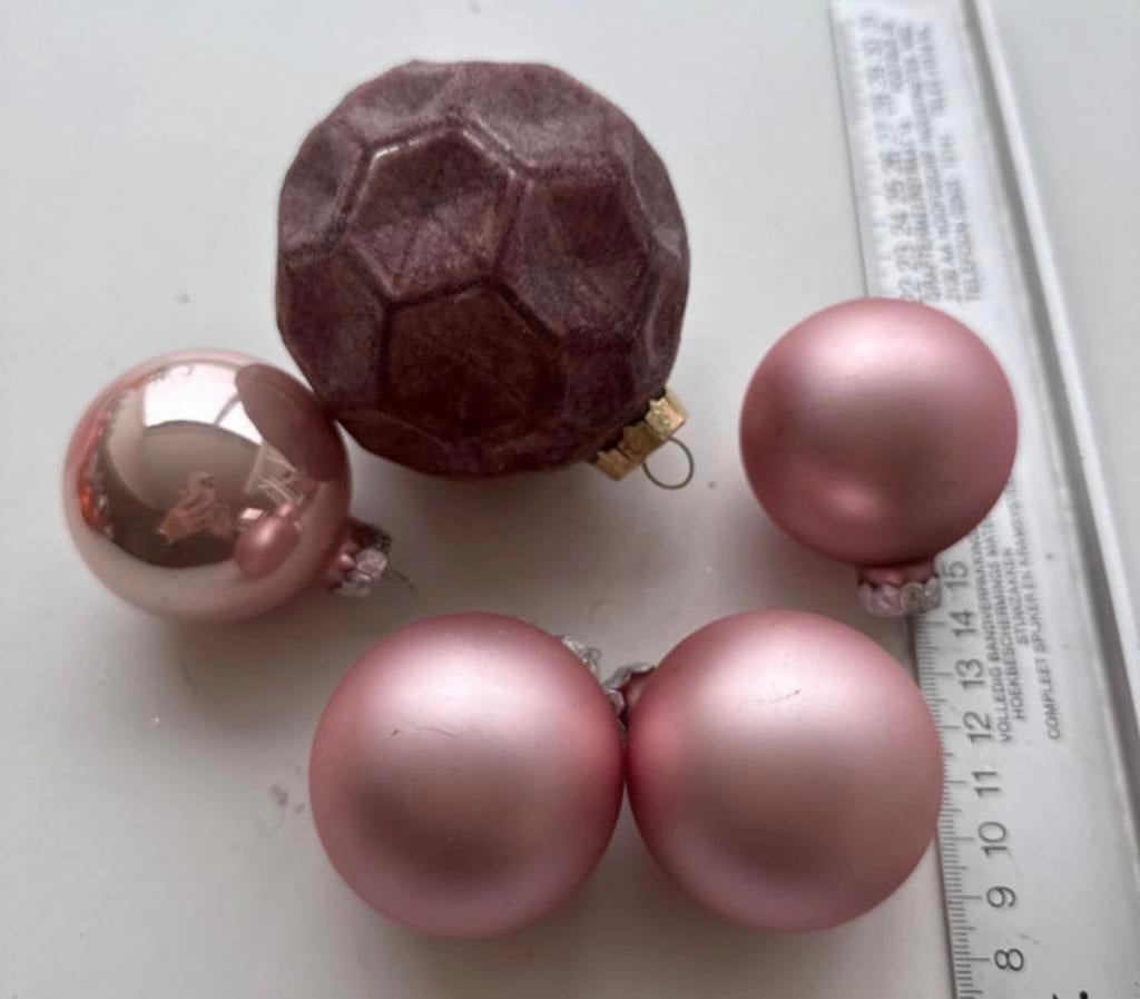 Kerstboomhangers- oudroze, Diversen, Kerst, Ophalen of Verzenden