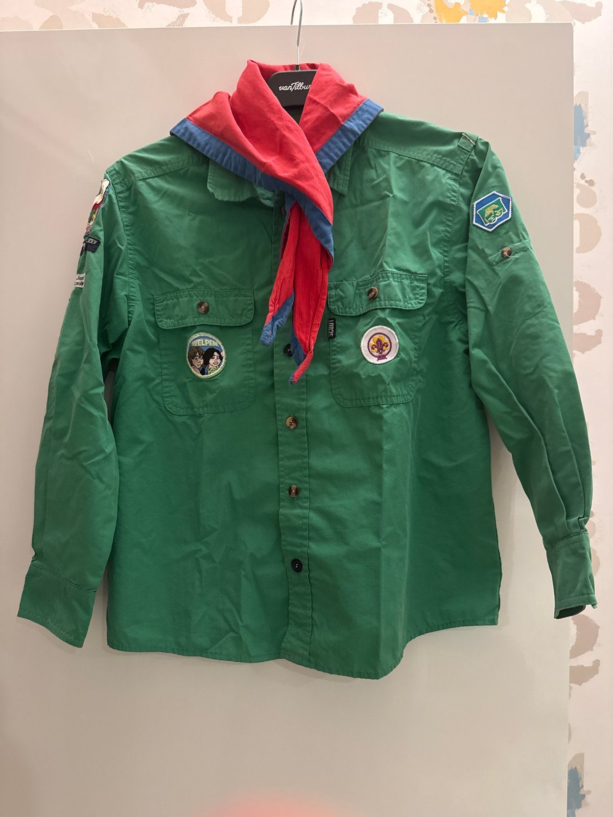 Uniform en das Scouting Sint Jozef Leiden maat 146 welpen, Verzamelen, Verzenden, Gebruikt, Kleding