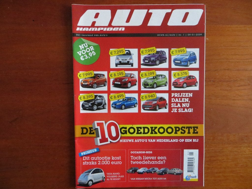 Autokampioen 1 2009 Tata Nano, Hyundai i20, Kia Soul, Dudok, Ophalen of Verzenden, Nieuw, Toyota