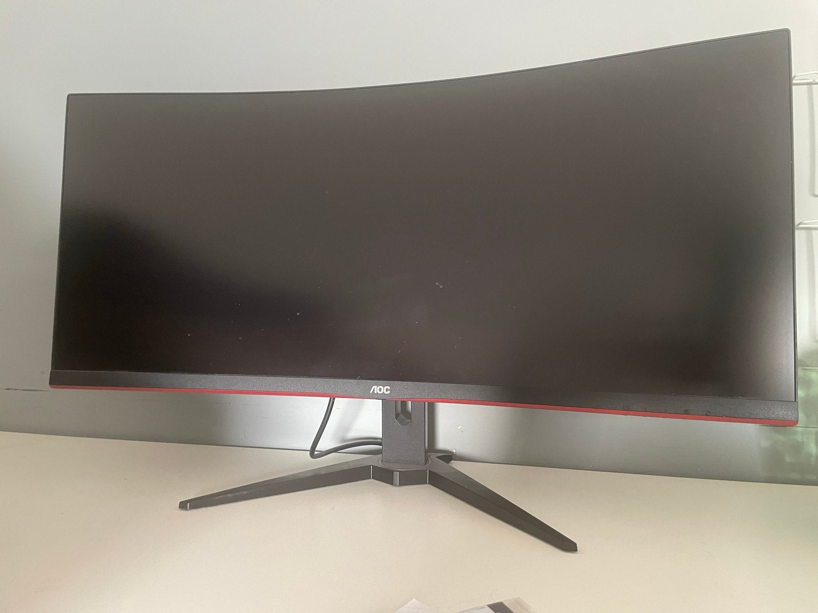 AOC CU34G2XE/BK 34 inch Curved Gaming Monitor Zo goed als ni, Ophalen of Verzenden, Zo goed als nieuw, Curved, Gaming