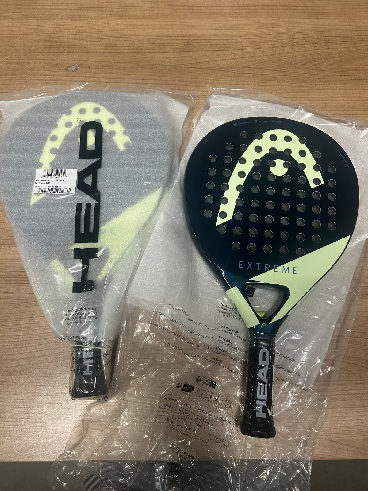 2x Head Evo Extreme Padel Rackets - Nieuw in verpakking, Sport en Fitness, Padel, Ophalen of Verzenden, Nieuw, Padelracket