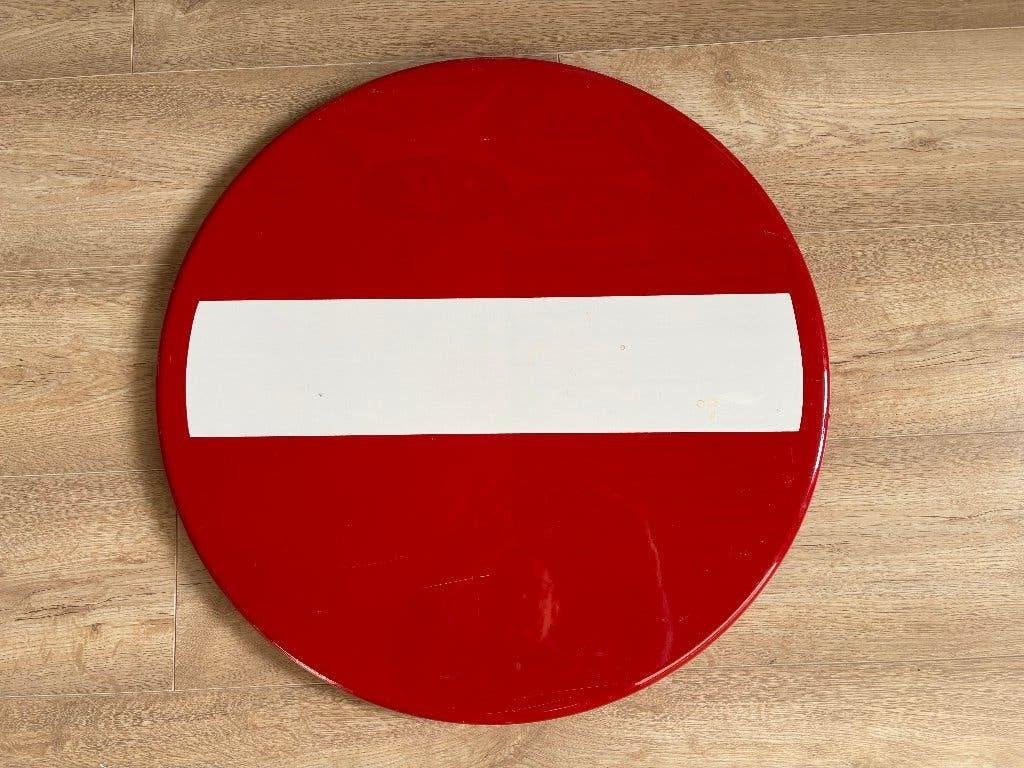 Verkeersbord verboden in te rijden diameter 60 cm, Ophalen, Gebruikt, Overige typen