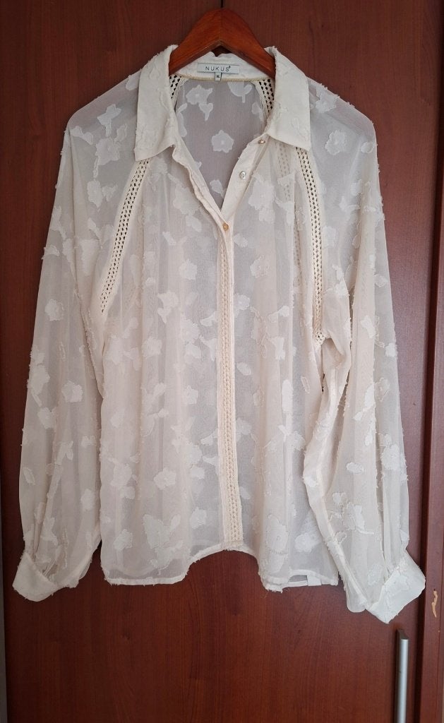 Prachtige blouse Nukus XL, Kleding | Dames, Beige, Maat 46/48 (XL) of groter, Ophalen of Verzenden, Zo goed als nieuw