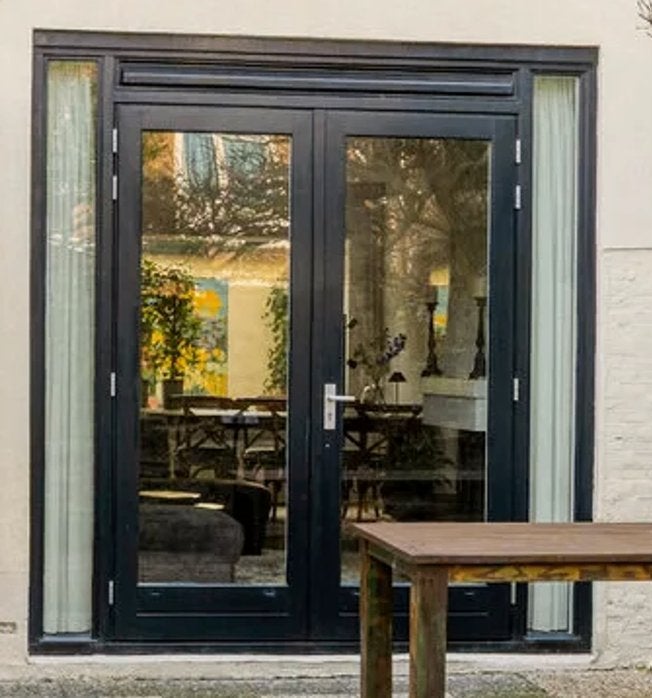 Set openslaande buitendeuren HR++ 179/180x230cm, Ophalen, Gebruikt, 80 tot 100 cm, 215 cm of meer