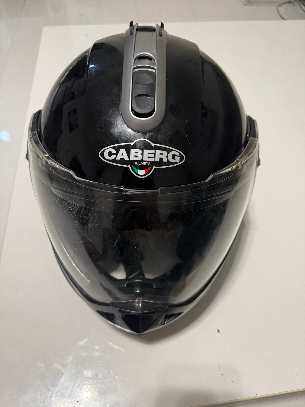 Caberg Motorhelm - Zwart, Gebruikt, Systeemhelm, Heren, Ophalen of Verzenden, Caberg