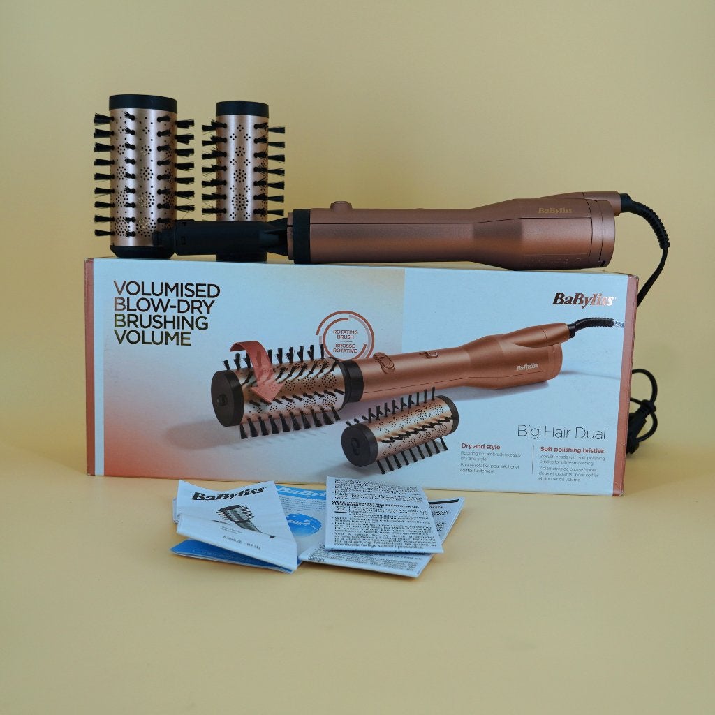 BaByliss Big Hair Dual Föhnborstel, ., Ophalen of Verzenden, Zo goed als nieuw, Föhn of Haardroger