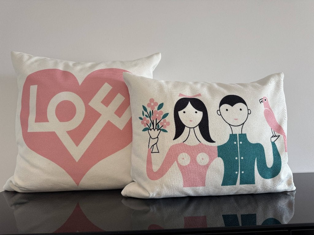Sierkussen set Vitra Graphic Print Pillows, Huis en Inrichting, Overige merken, Vierkant, Ophalen of Verzenden, Zo goed als nieuw