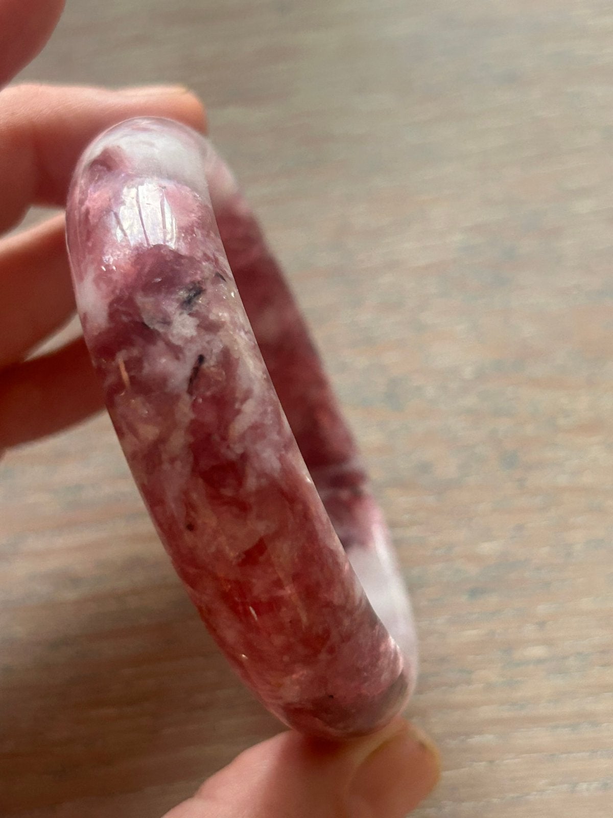 Roze mica, Sieraden, Tassen en Uiterlijk, Armbanden, Ophalen of Verzenden, Zo goed als nieuw, Roze
