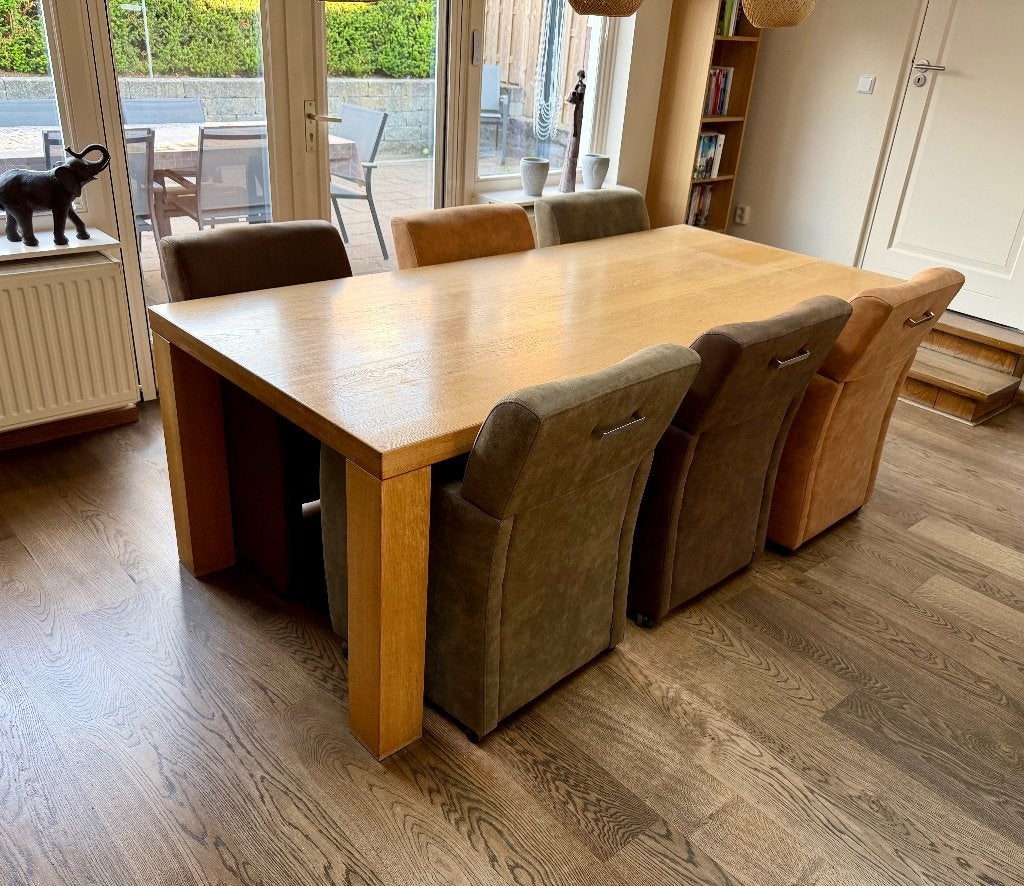 Eiken meubels, Huis en Inrichting, Ophalen, Glas, Gebruikt, 100 tot 150 cm