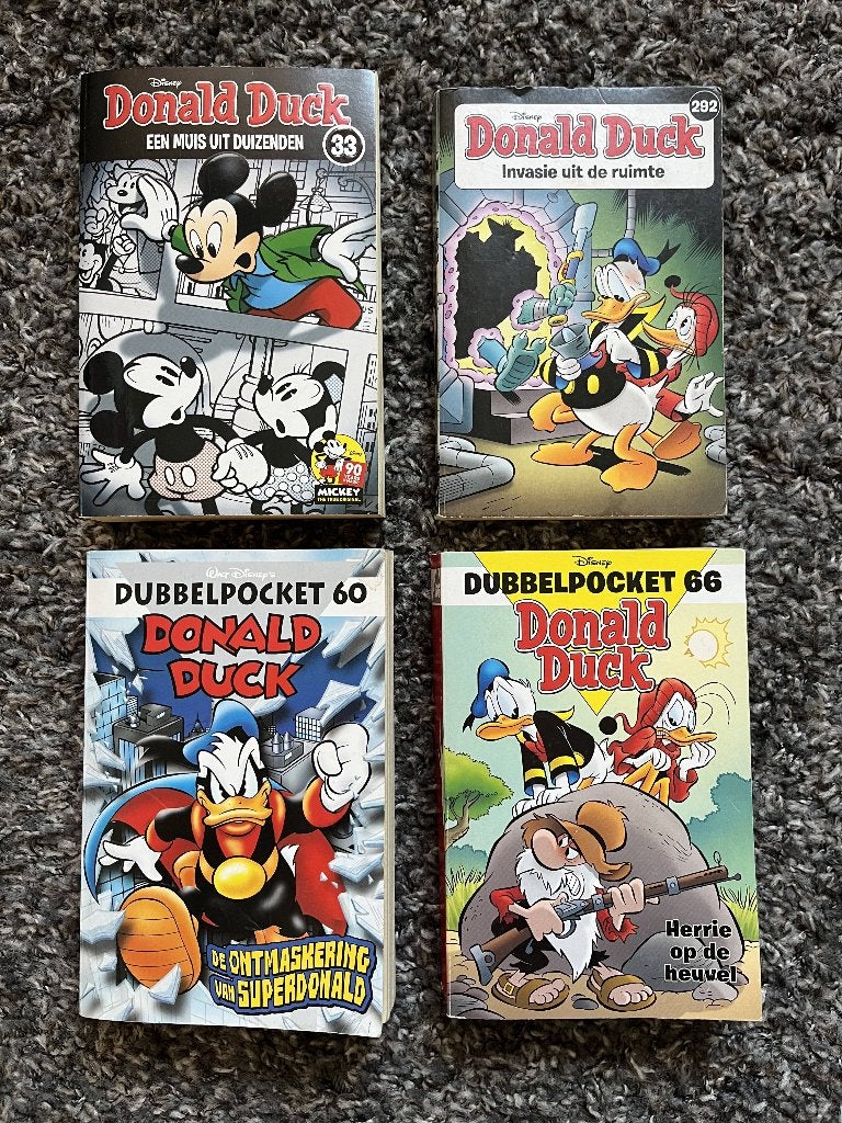 Donald Duck Stripboeken Collectie - 4 Stuks, Boeken, Gelezen, Walt Disney, Ophalen of Verzenden, Meerdere stripboeken