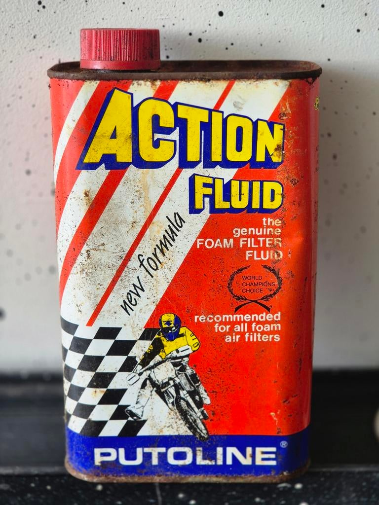 Action Fluid Putoline Olie blik te Bladel, Verzamelen, Ophalen of Verzenden, Gebruikt, Overige