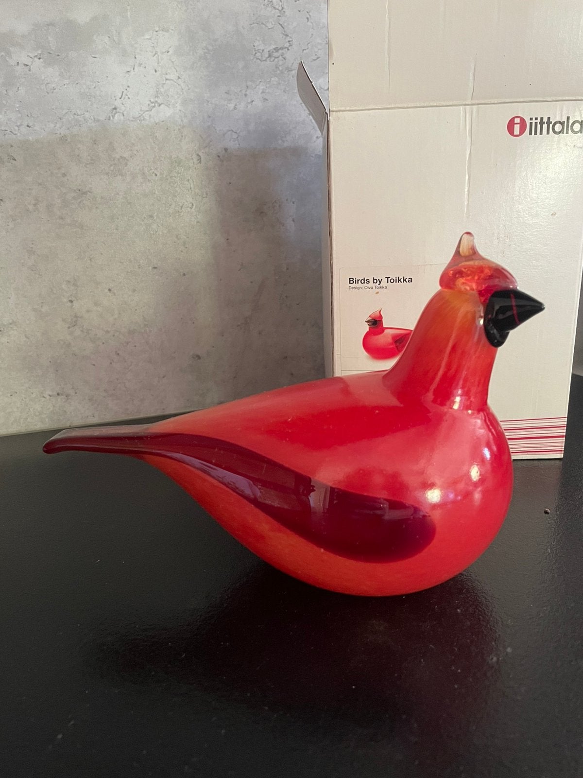Birds by Toikka van iittala, vogel van glas, Antiek en Kunst, Kunst | Designobjecten, Ophalen of Verzenden, Beeld, Rood, Glas