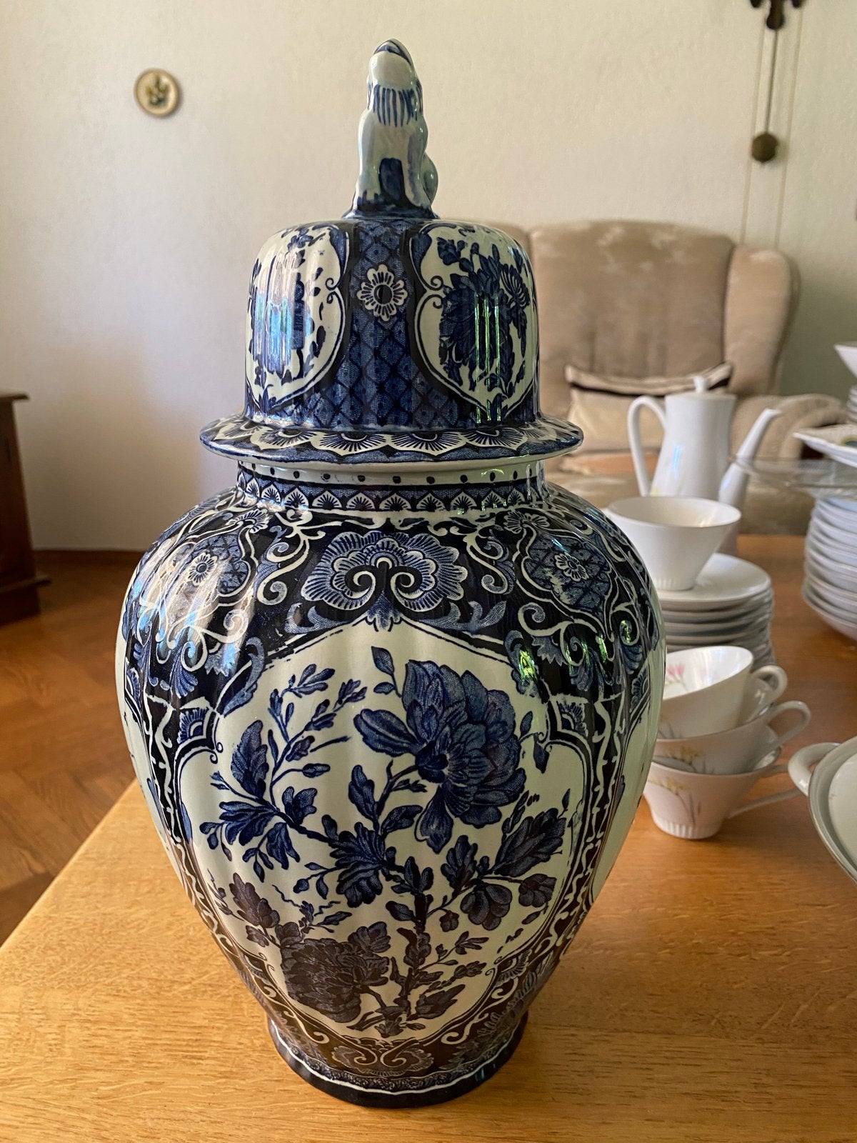 Antieke Royal Sphinx Maastricht Delfts Blauwe Gemberpot, Antiek en Kunst, Antiek | Vazen, Ophalen