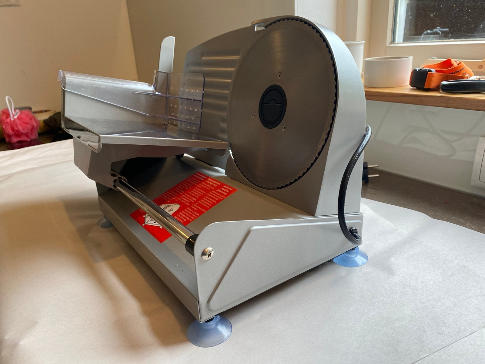 Snijmachine voor huishuodelijk gebruik. Voor brood, kaas., Ophalen, Zo goed als nieuw, 1200 watt of meer, 70 mm of meer