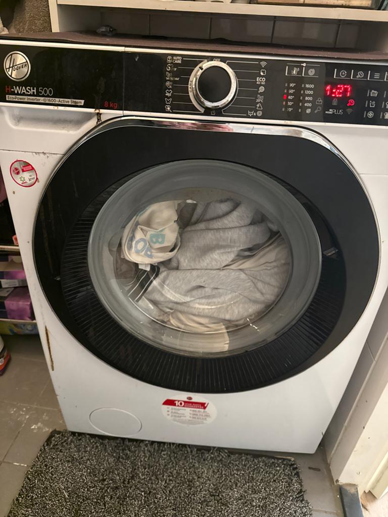 Hoover H-WASH 500 Wasmachine 8kg - Eco-Power Inverter, Witgoed en Apparatuur, Wasmachines, Gebruikt, Voorlader, 6 tot 8 kg, 85 tot 90 cm