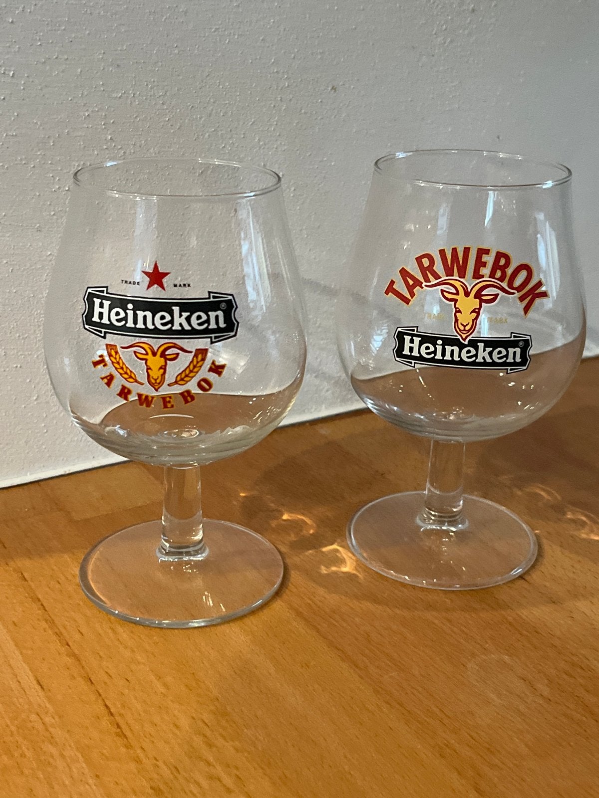 2 Nieuwe Heineken Tarwebok bierglazen, Ophalen of Verzenden, Nieuw, Overige typen