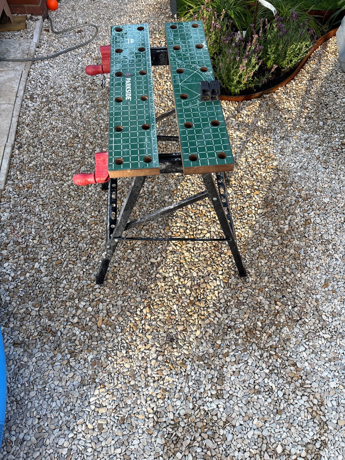 Parkside Werkbank, Ophalen, Gebruikt, 70 tot 120 cm, Bankschroef