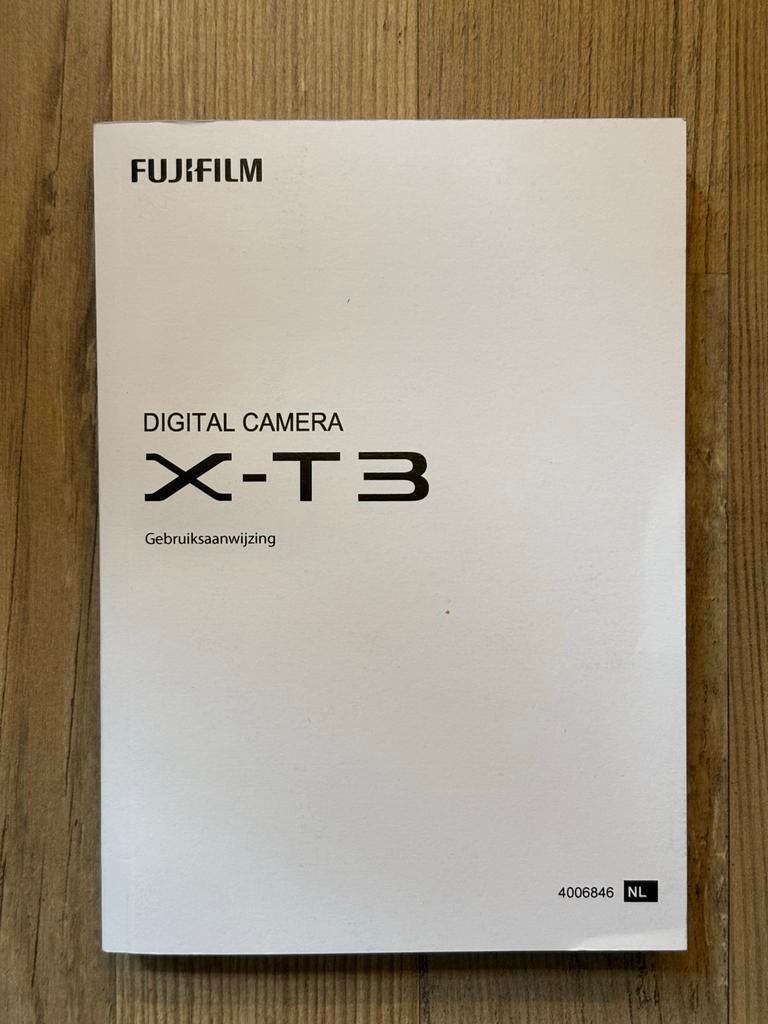 Fujifilm X-T3  Gebruiksaanwijzing (NL), Ophalen of Verzenden, Zo goed als nieuw