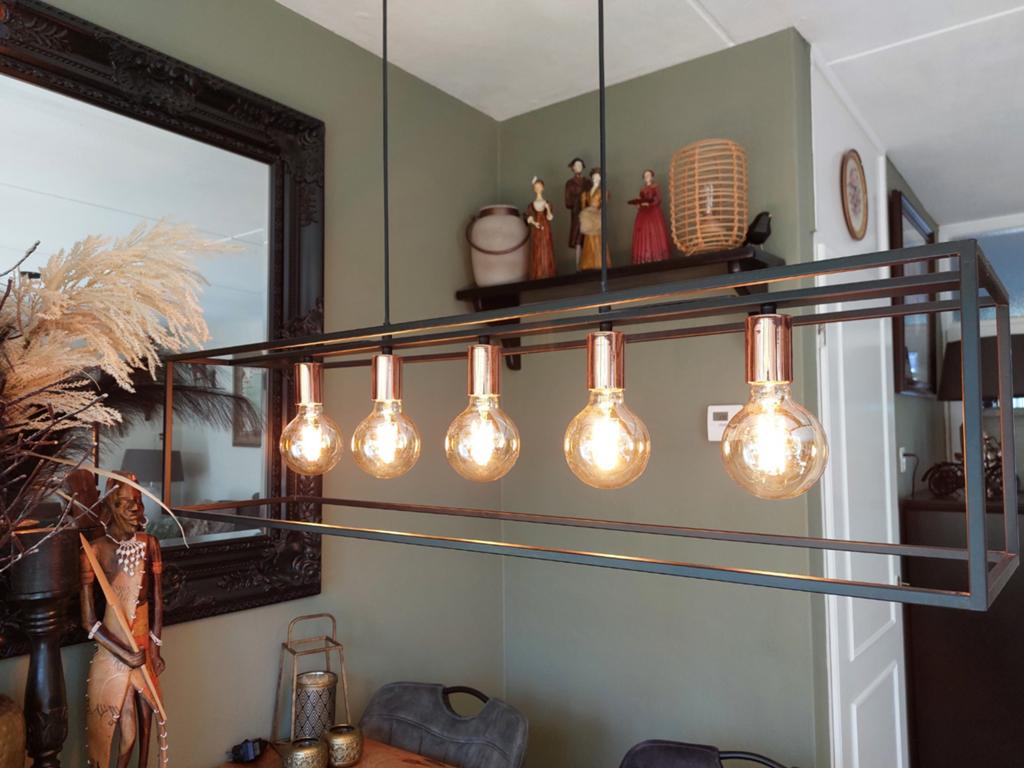 Hanglamp eettafel en salon, Ophalen, Zo goed als nieuw, Minder dan 50 cm